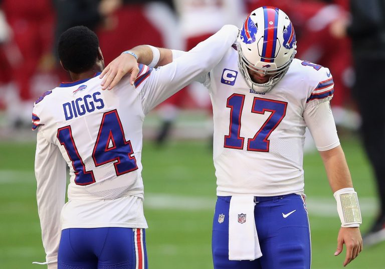 Buffalo Bills spelers Josh Allen en Stefon Diggs vormen een dodelijk duo