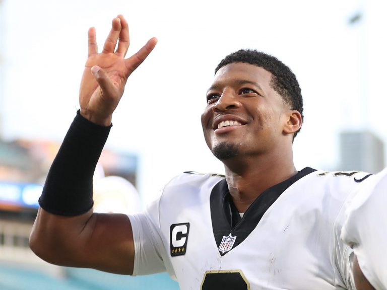 Saints quarterback Jameis Winston na de overwinning op de Packers