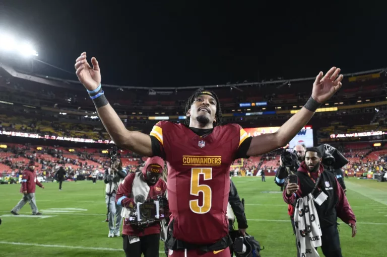 Washington Commanders quarterback Jayden Daniels